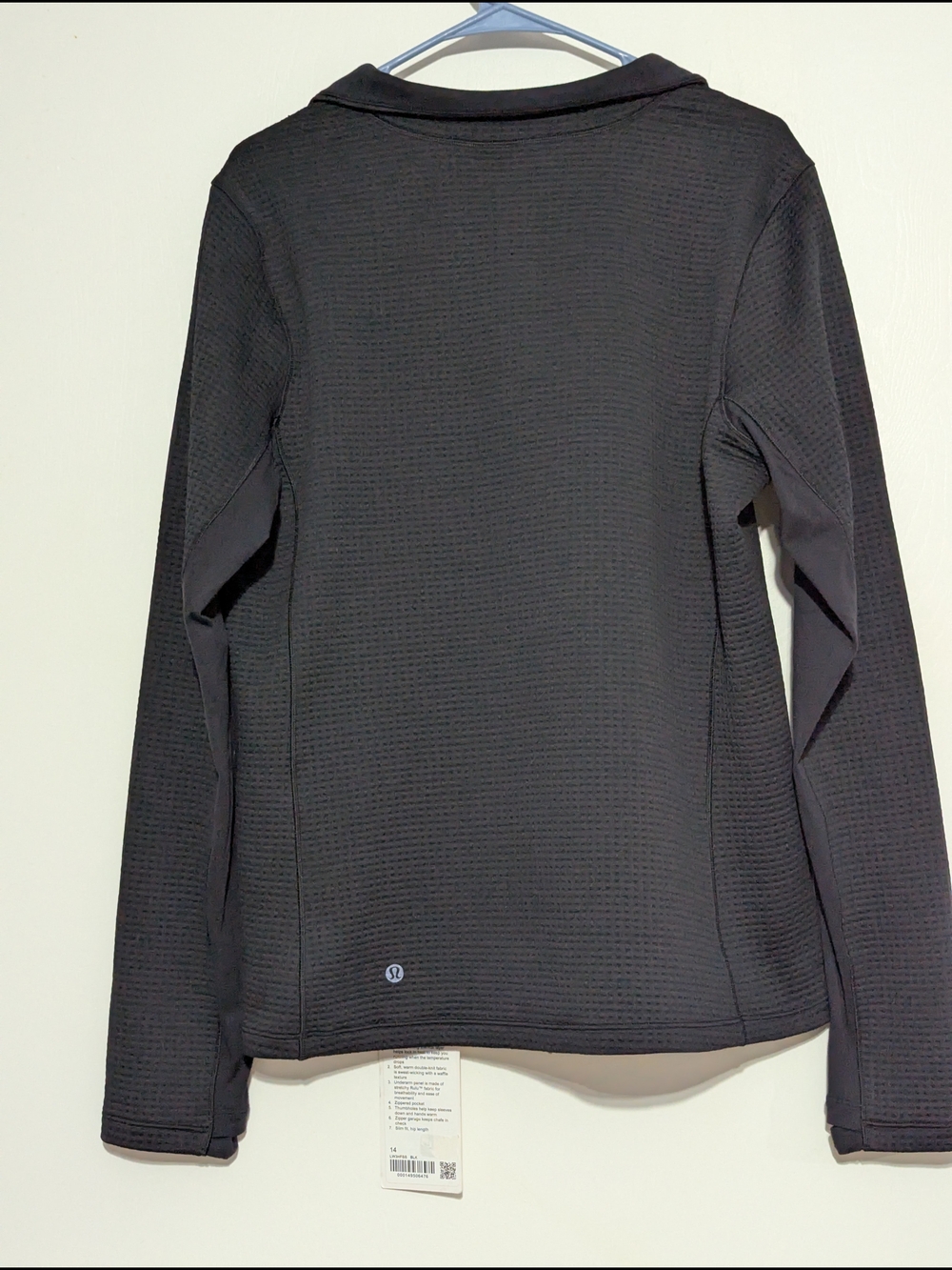 lululemon athletica Black Waffle Half-Zip Performance Pullover - Picture 3 of 7